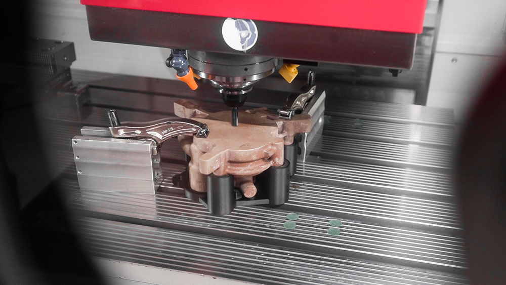 Fixture 3D printed using Stratasys GrabCAD on 3D printer